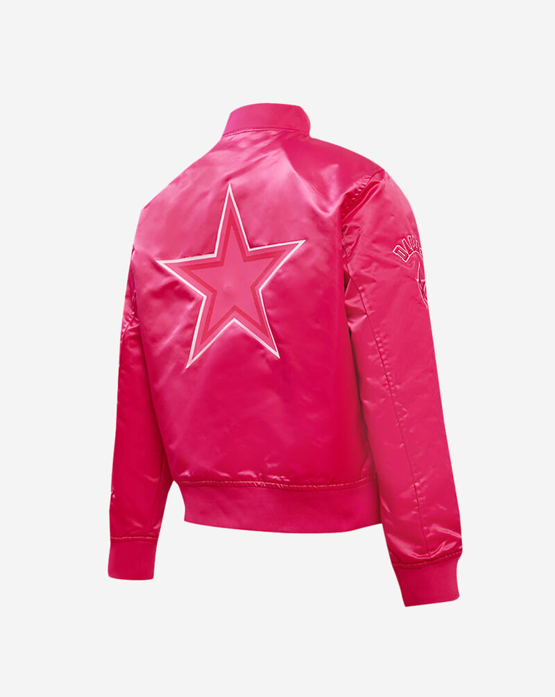 PRO STANDARD Dallas Cowboys Triple Pink Satin Jacket FDCU45423-BPU Pink 3