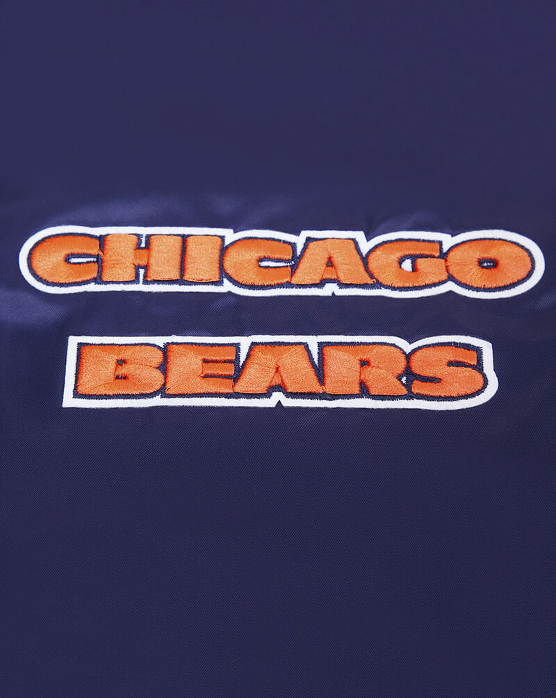 PRO STANDARD Chicago Bears Retro Classic Rib Satin Jacket FCH643384-MOM Blue 2