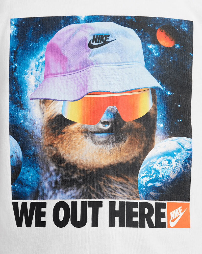 Nike Big Kids' Astro Sloth Graphic T-Shirt  HQ3228-100 White 3