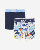 Nike Big Kids' 2PK Printed Boxer Briefs 9N1259-001 White 1