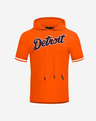 PRO STANDARD Detroit Tigers Classic Chenille Double Knit Short Sleeve Pull Over Hoodie LDT135076-ORG Orange 1