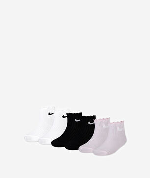 Little Kids' 6PK Ruffle Ankle Socks (5-7)