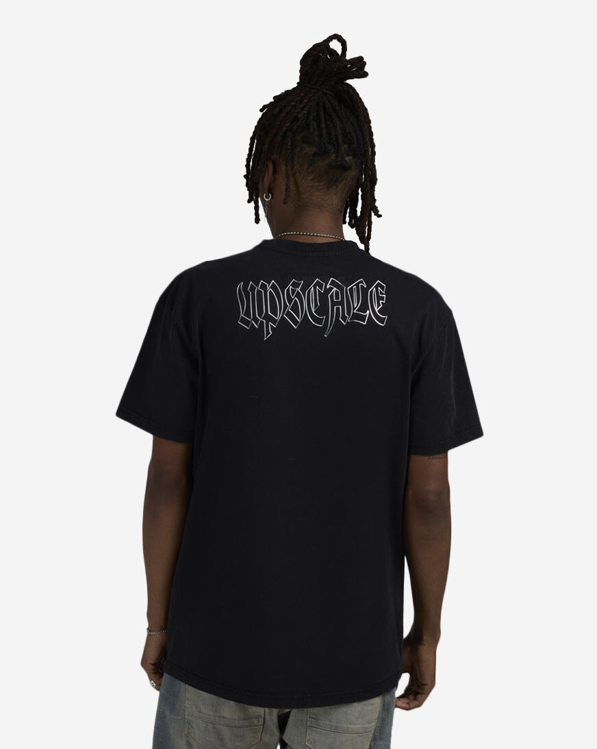 Shop Upscale Chrome Hanging Crosses Acid Washed Tee MTUS524A-00007