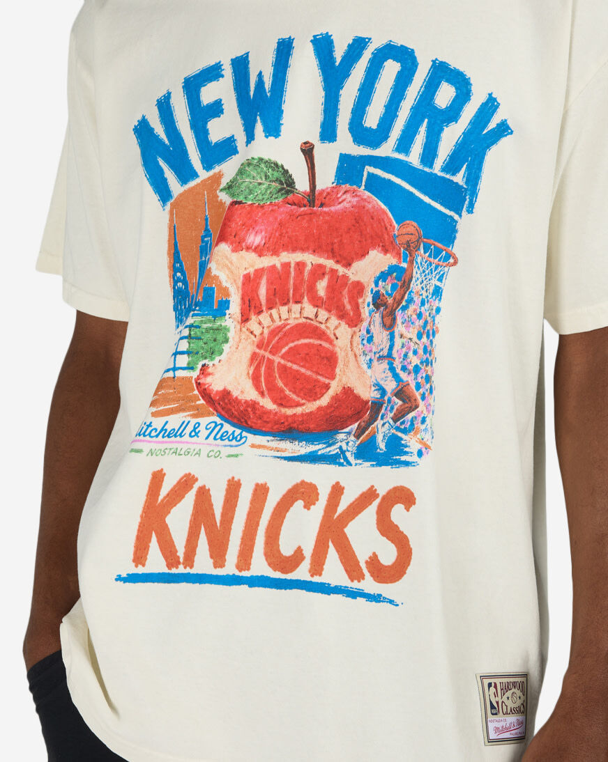 Shop Mitchell Ness New York Knicks Concrete Apple T-Shirt SS22094
