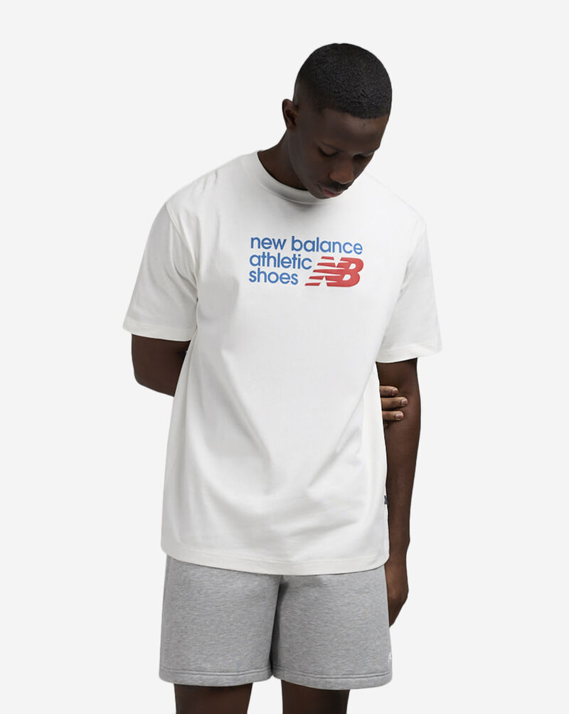 New Balance Athletics Premium Relaxed Chest Logo T-Shirt MT51900-SST White 1