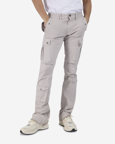 Stacked Twill Cargo Pants