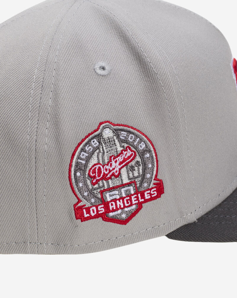 New Era 9Fifty Los Angeles Dodgers A-Frame Graphite Red Snapback Hat 70886286 Grey 2
