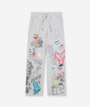 Kids' Doodle Fleece Wide Leg Pant