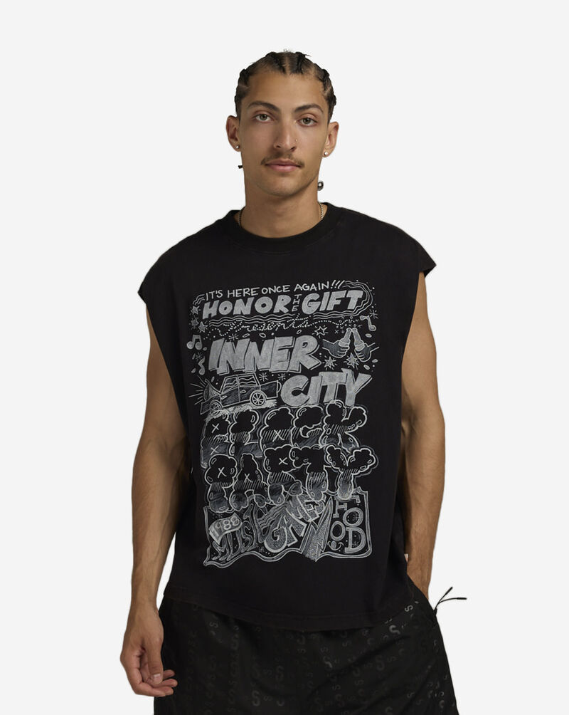 Honor The Gift Block Party Cut-Off Tee HTG250290-BLK Black 1