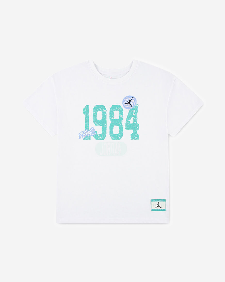 Shop Jordan Big Kids' 1984 Graphic Tee 45D982-001 white
