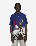 Classic Fit Mesh Graphic Polo Shirt