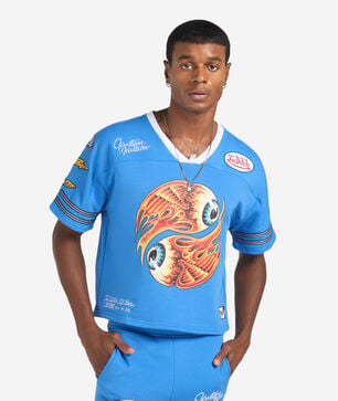Eyeball Swirls Boxy Jersey Top