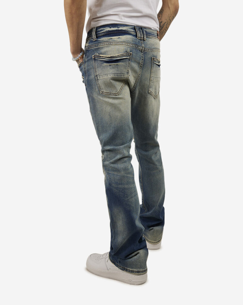 Preme 5 Pocket Rip and Repair Jeans PRWB1353-IND Blue 3