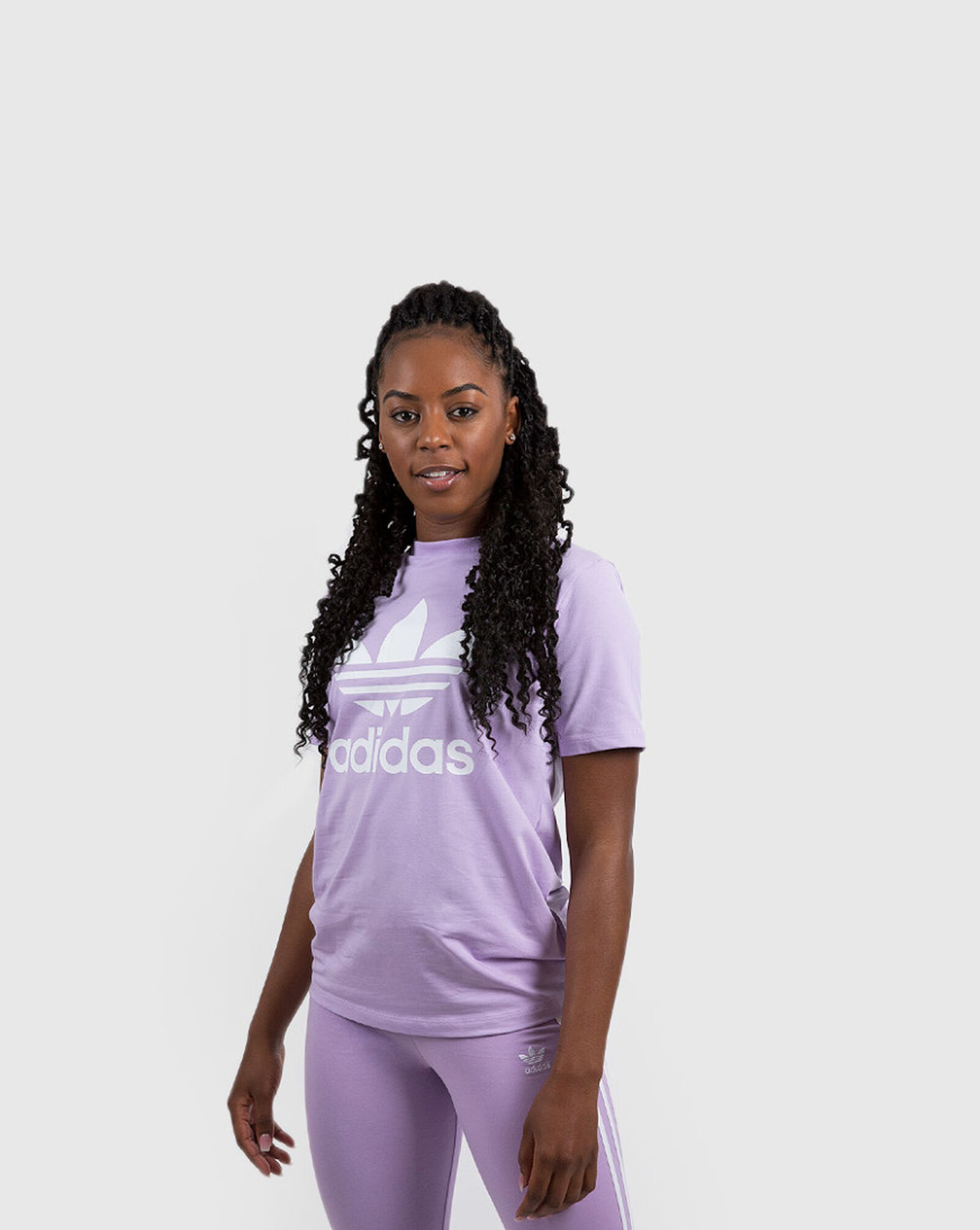 adidas trefoil purple