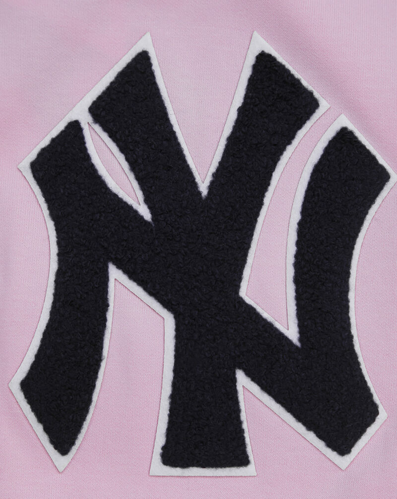 PRO STANDARD New York Yankees Classic Chenille Double Knit Pull Over Hoodie  LNY531152-PNK Pink 2