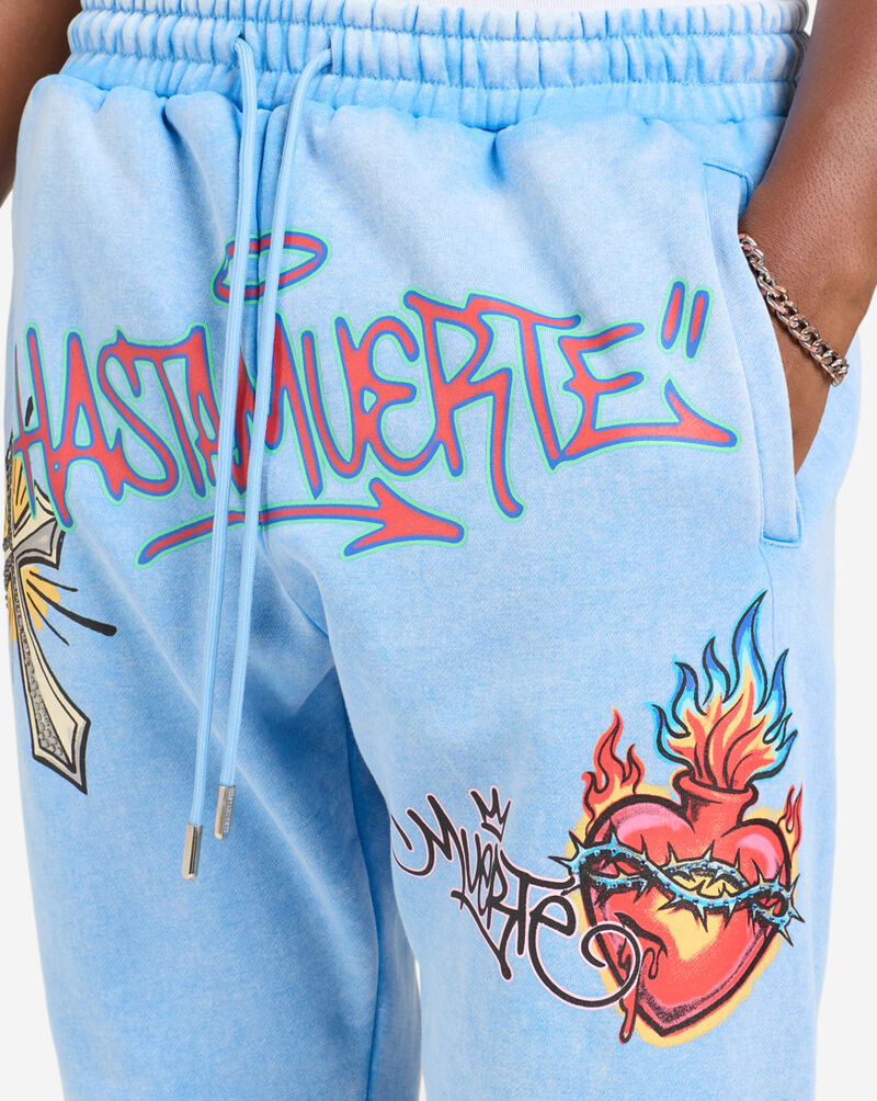 Hasta Muerte Hasta Air Brush Pants HASTAARBSPNT26-BLU Blue 3