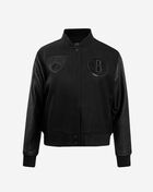 Brooklyn Nets Triple Black Wool Varsity Jacket
