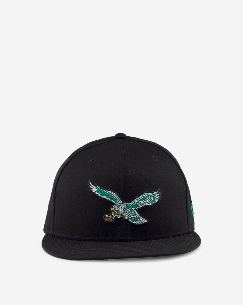 New Era Philadelphia Eagles 9Fifty Snapback Trucker Cappello Unisex, Nero Mimetico, Regolabile, 100% Poliestere