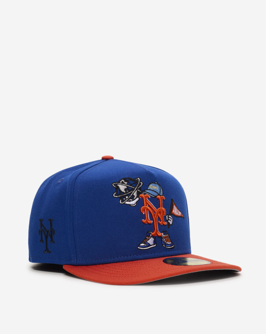 Shop New Era 59Fifty New York Mets Cartoon A-Frame Fitted Hat