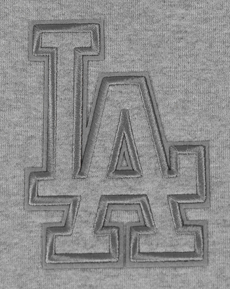 PRO STANDARD Los Angeles Dodgers Neutral Drop Shoulder Fleece Pullover Hoodie LLD537022-DHG Grey 2