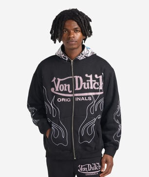Evil Eye Flame Full-Zip Hoodie 