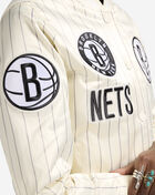 Brooklyn Nets Pinstripe Retro Satin Jacket