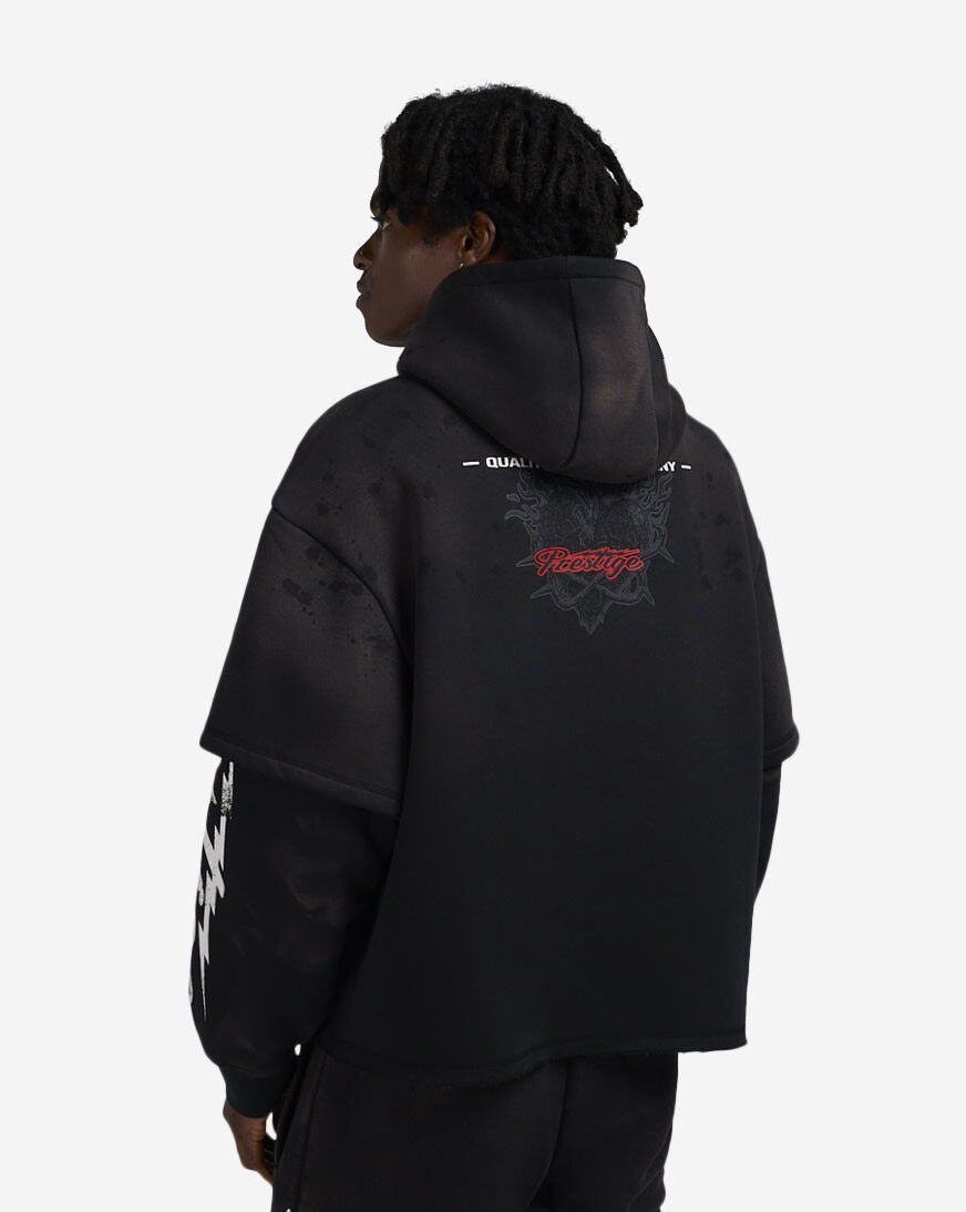 Shop Smoke Rise Boundless Fleece Hoodie FO25672SNZ-BLK black