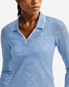 Nike NSW Chill Knit Tight Mod-Cropped Long-Sleeve Lace Top IM8389-486 Blue 3
