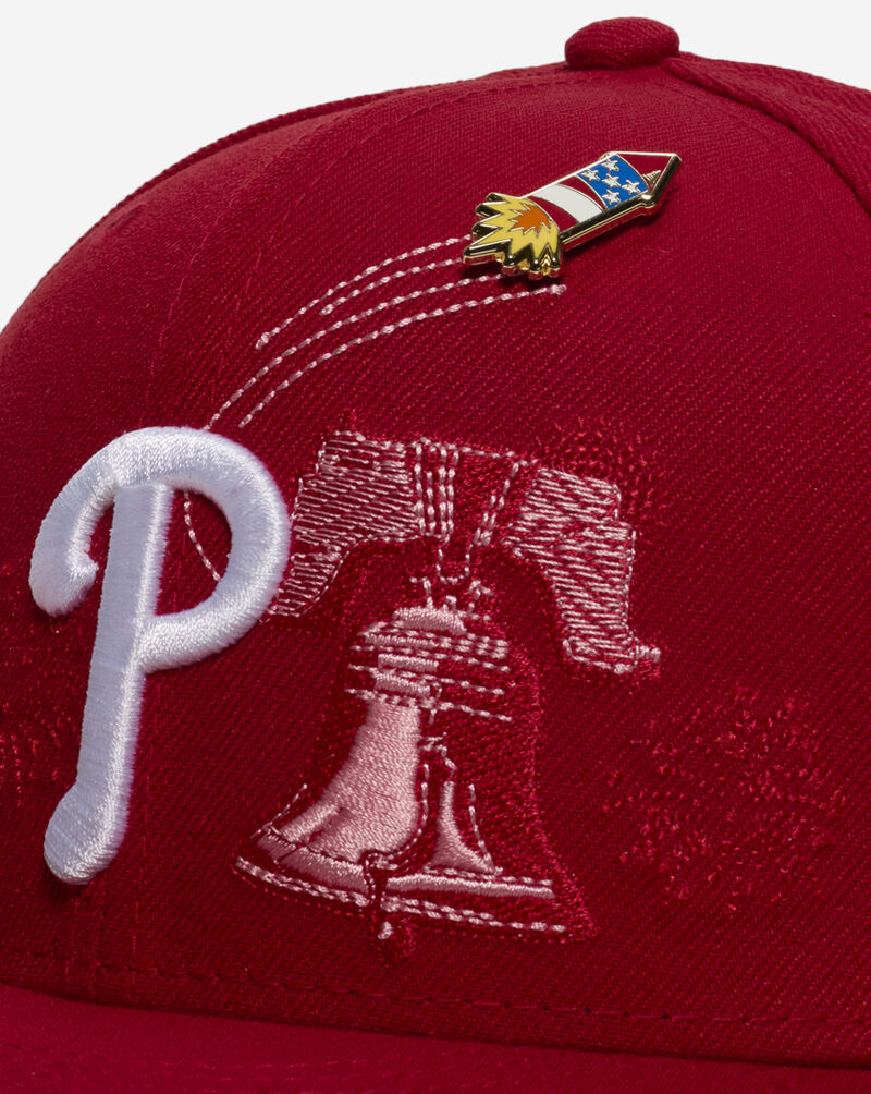 New Era 59Fifty Philadelphia Phillies City Graphic Fitted Hat 60914426 Red 2