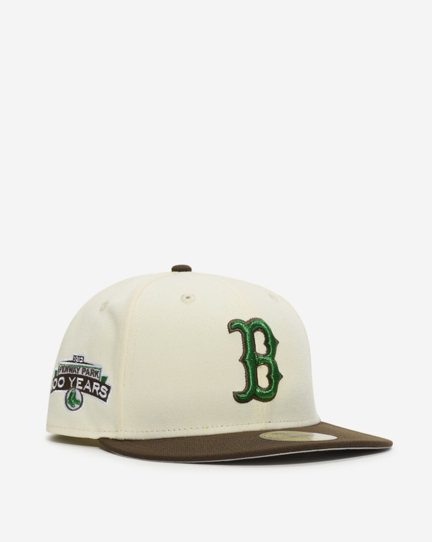 Shop New Era 59Fifty Boston Red Sox Fitted Hat 71076376 cream