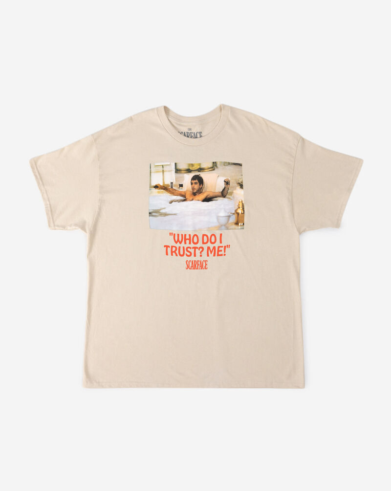 Graphic Tees Scarface Who Do I Trust Tee S8AS2114PL Beige 1