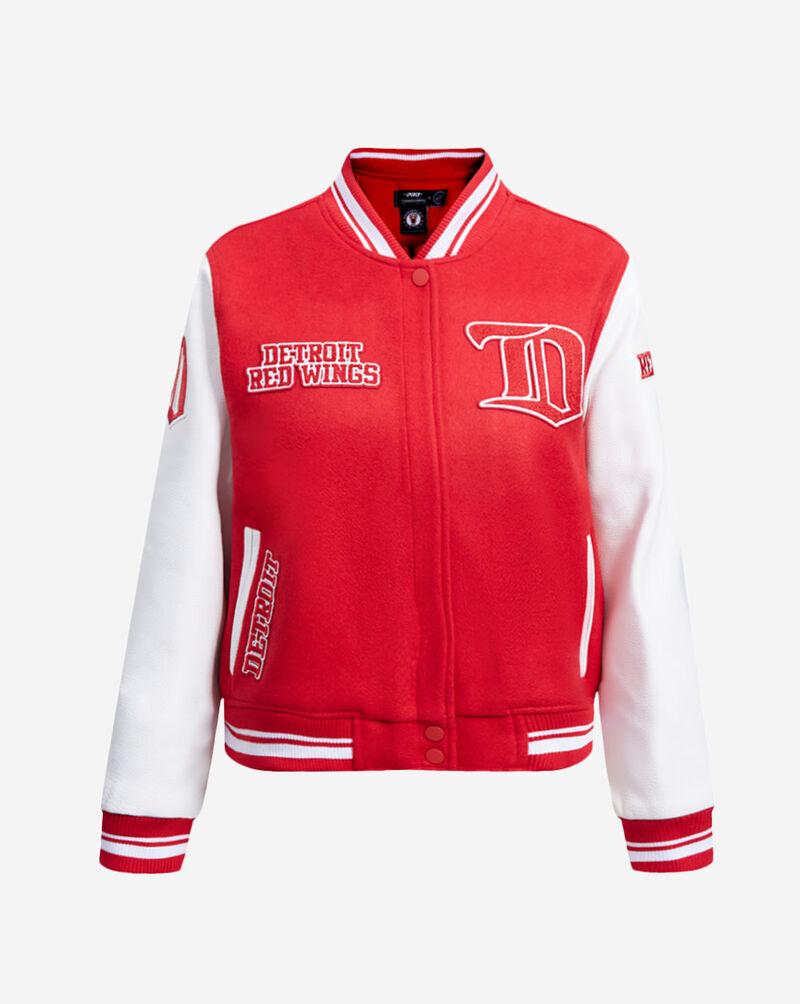 PRO STANDARD Detroit Red Wings Retro Classic Rib Wool Varsity Jacket HDRH67565-RDW Red 1