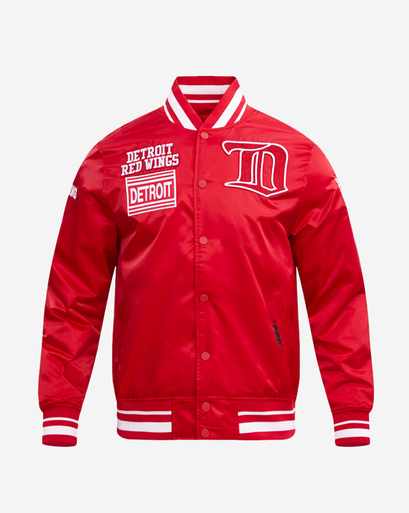 PRO STANDARD Detroit Red Wings Retro Classic Rib Satin Jacket HDR667541-RED Red 1