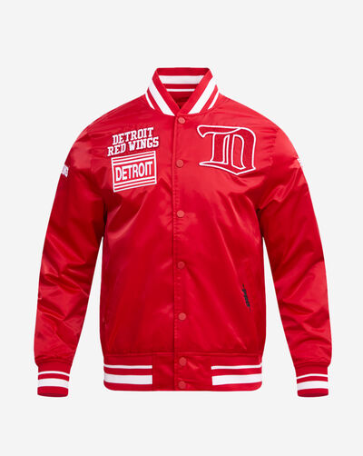 Detroit Red Wings Retro Classic Rib Satin Jacket