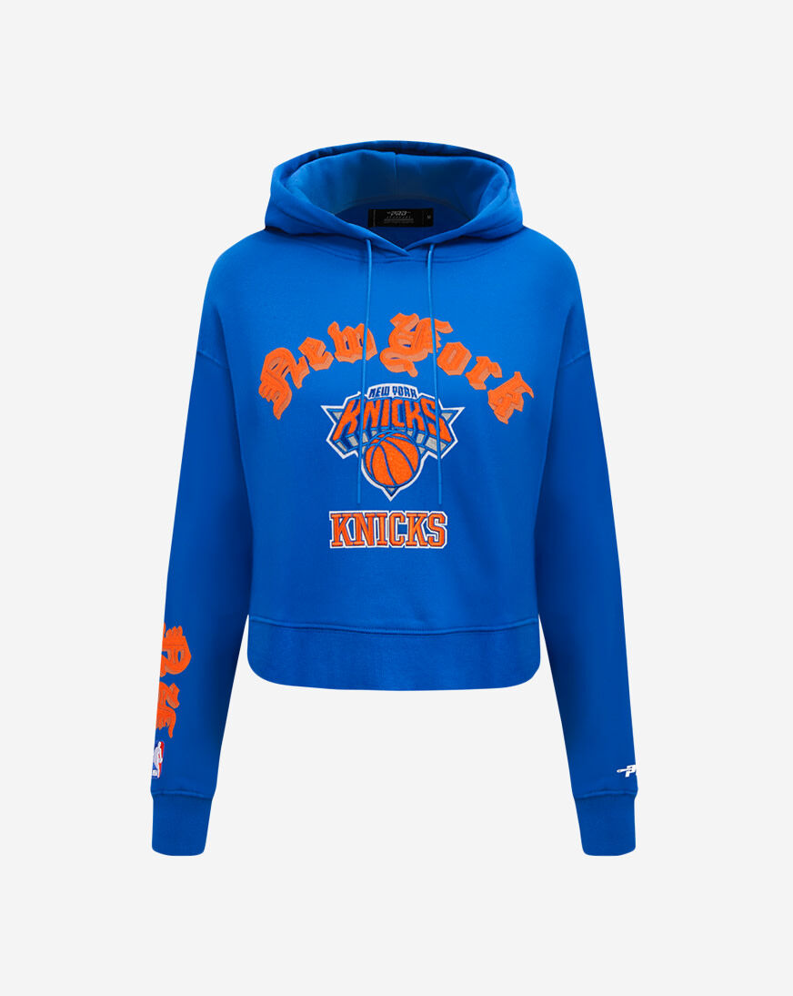 Shop PRO STANDARD New York Knicks Old English Cropped Pullover