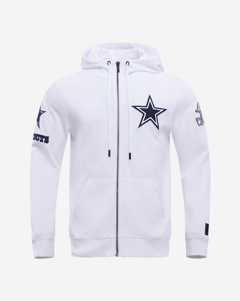 PRO STANDARD Dallas Cowboys Classic Chenille Double Knit Full-Zip Hoodie FDC5410296-WHT White 1