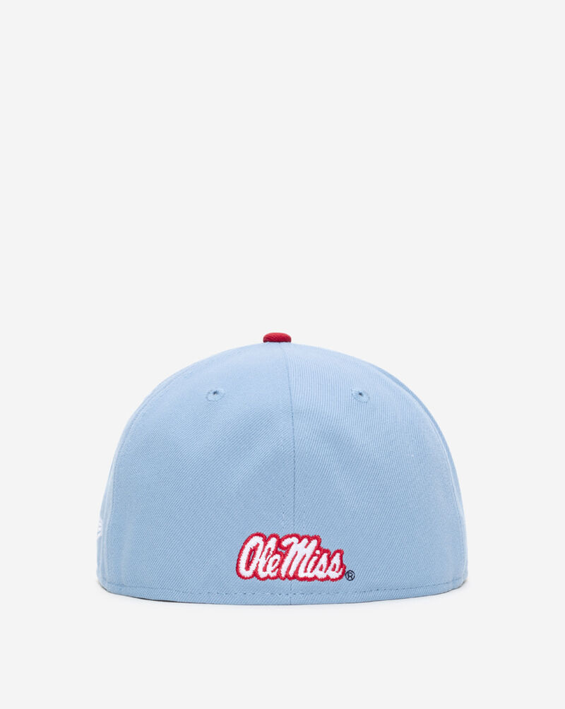 New Era 59Fifty Ole Miss Logo Fitted Hat 70659455 Blue 3