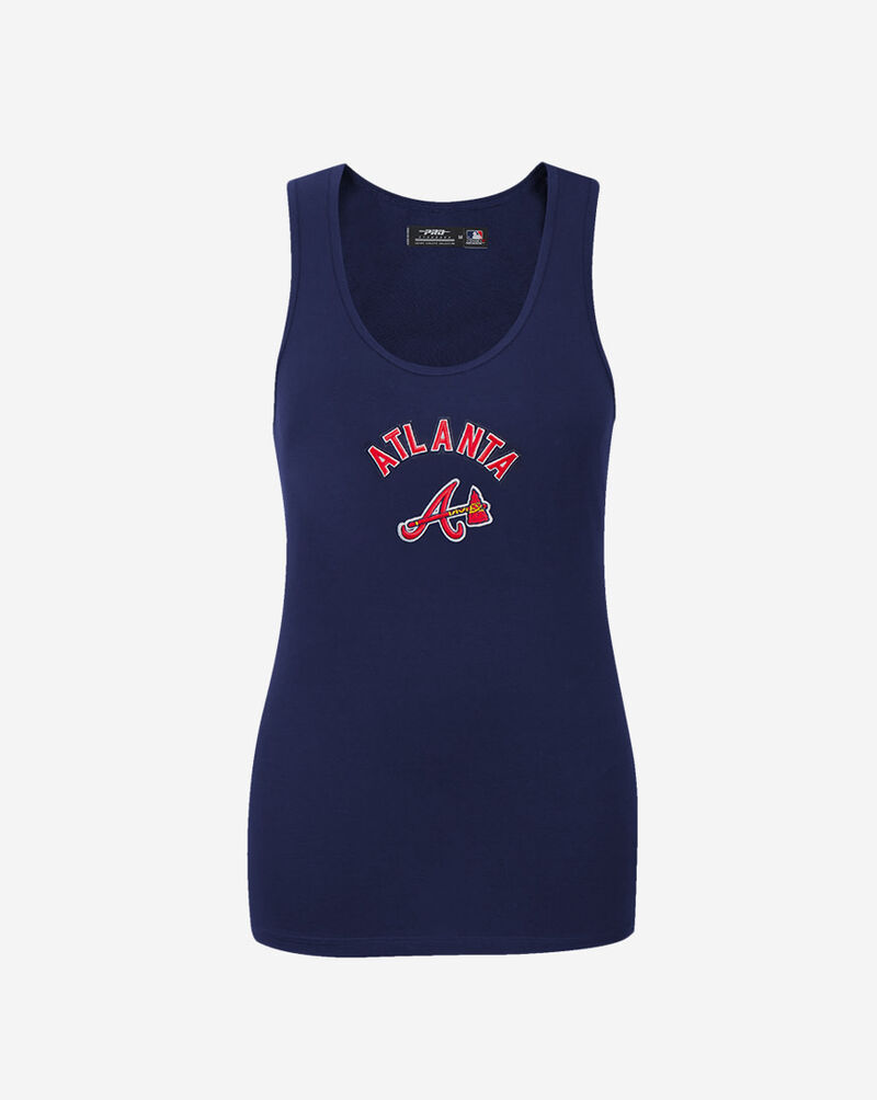 PRO STANDARD Atlanta Braves Classic Relaxed Fit Racerback Tank Top LABA37208-MDN Blue 1