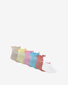 Nike Little Kids' 6PK Ruffle Ankle Socks (5-7) GN0925-X5C Beige 3