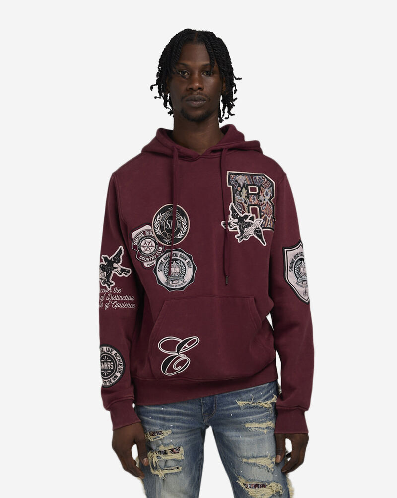 Smoke Rise Tapestry Club House Hoodie FO24764SNZ-WIN Red 1