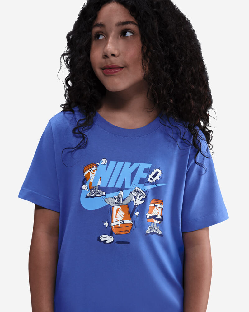 Nike Big Kids' Shoeboxes Graphic Tee HV5214-411 Blue 3