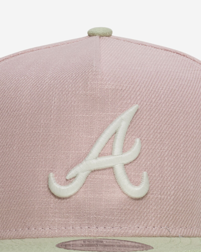 New Era 9Fifty Atlanta Braves A-Frame Snapback Hat 60945079 Pink 2