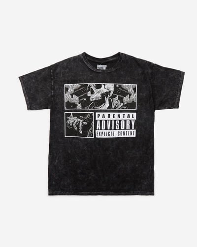 Skeleton Parental Advisory Tee Skeleton Parental Advisory Tee