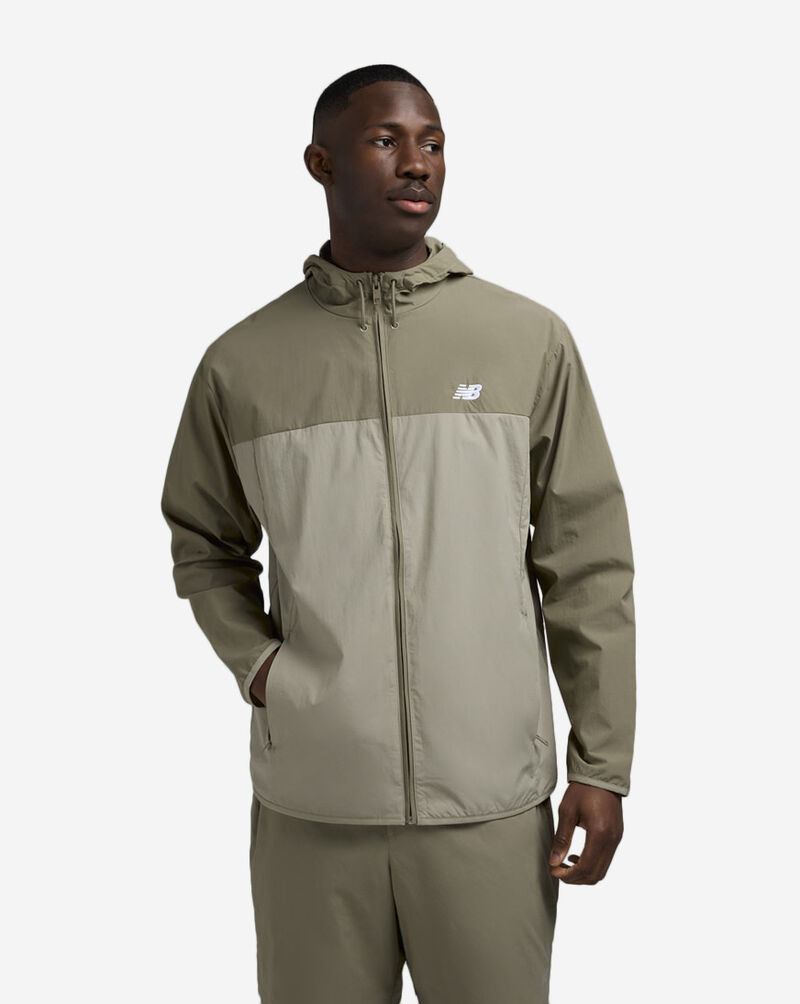 New Balance Athletics Full Zip Woven Jacket MJ41506-DOK Green 1