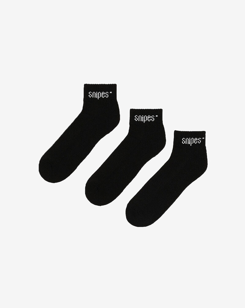 SNIPES 3-Pack Logo Ankle Socks SNUS017-00007 Black 1