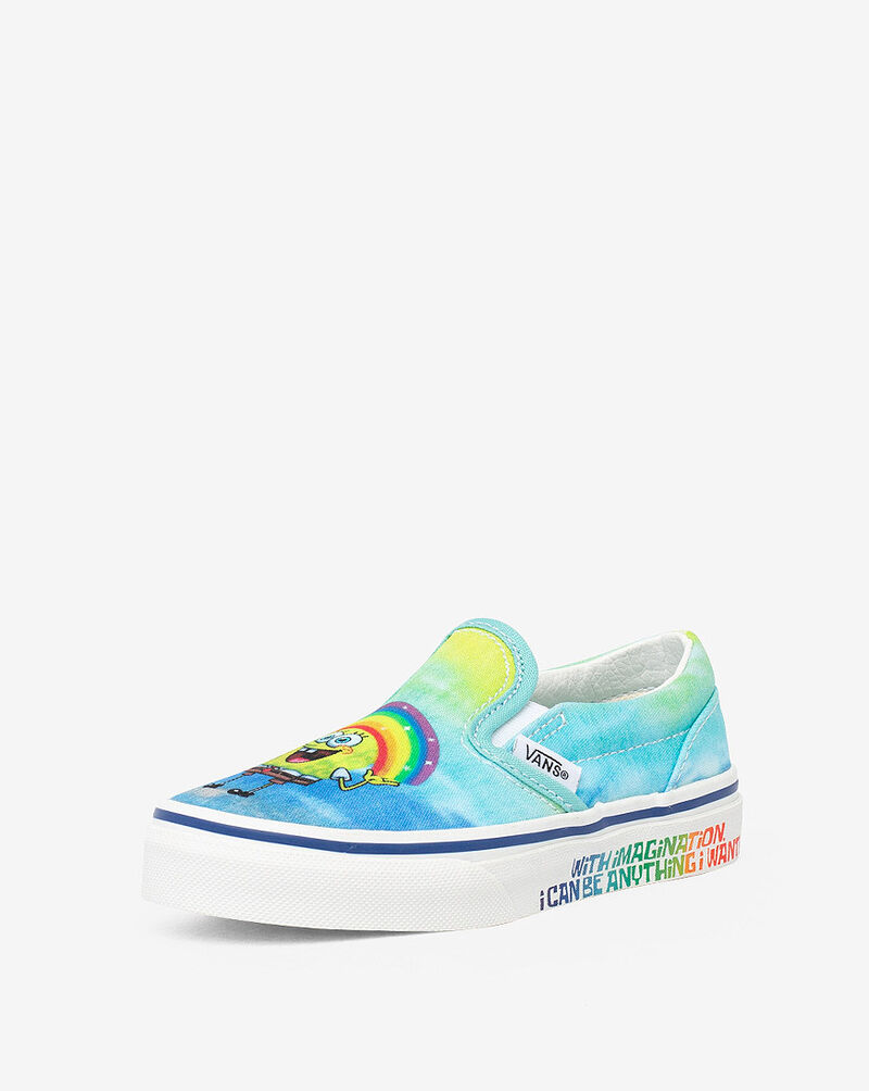 Vans Pre-School Spongebob Squarepants X Classic Slip-On "IMAGINAAATION" VN0A5KXMZAW Blue 2