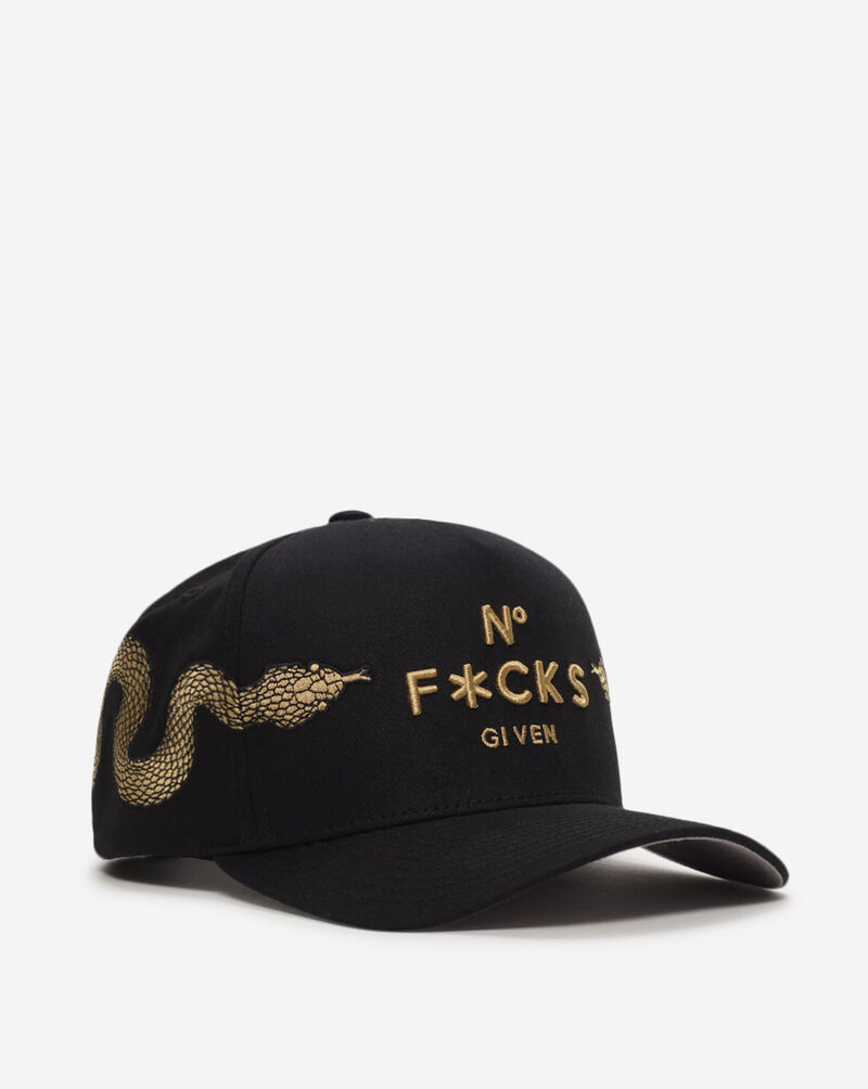 Field Grade No F's Given Serpent Twill Trucker  1005728 Black 1