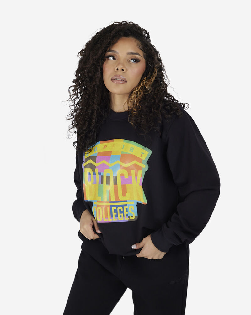 Support Black Colleges Support Black Colleges Crew SBC-FBSPLOGOCREW-BLK Black 1