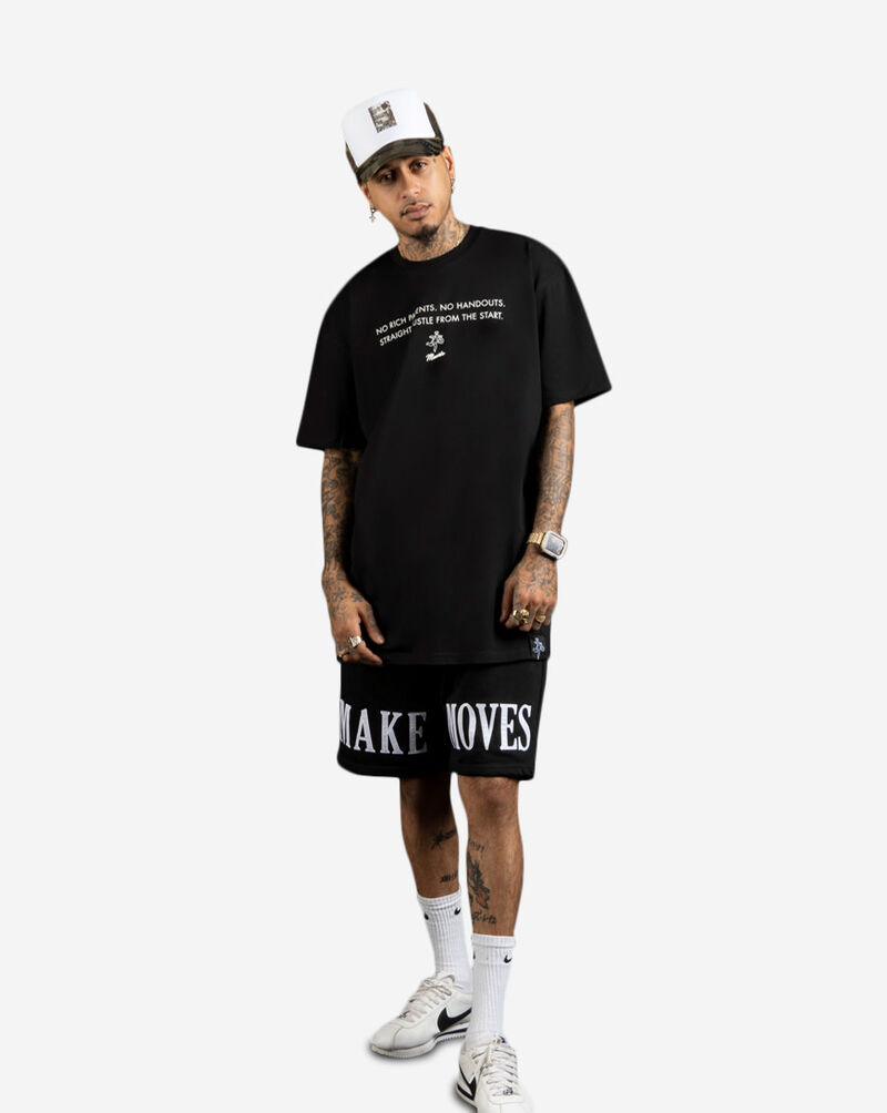 Hasta Muerte QT Straight Hustle From The Start Tee HM-QTSTRAIGHTHUSTLEFROMSTART-TEE-BLK Black 3