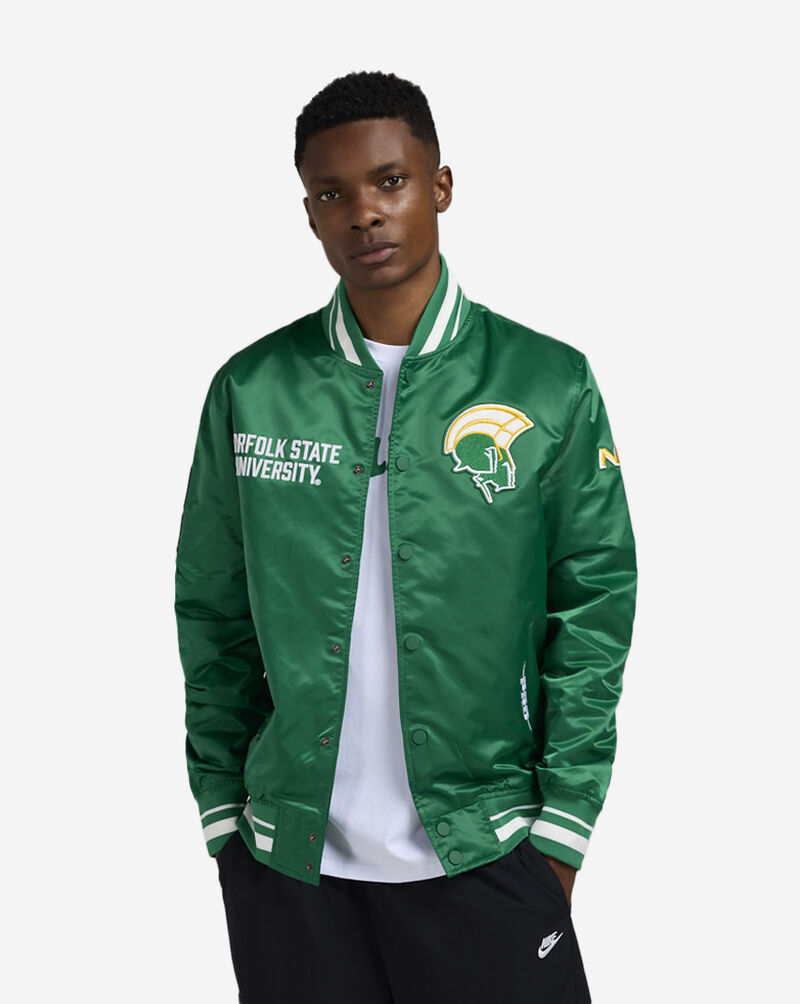 PRO STANDARD Norfolk State University Hoco Satin Jacket CNS671197-KGR Green 1
